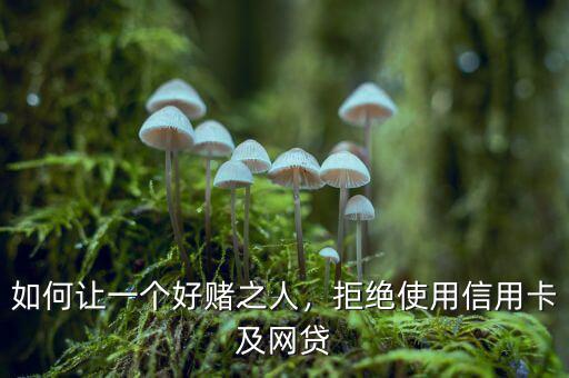 如何讓一個(gè)好賭之人，拒絕使用信用卡及網(wǎng)貸
