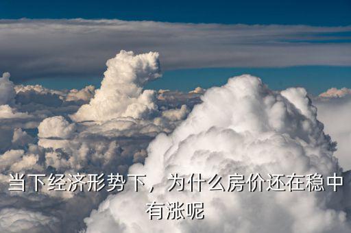 當(dāng)下經(jīng)濟形勢下，為什么房價還在穩(wěn)中有漲呢