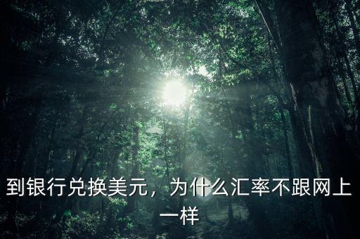 到銀行兌換美元，為什么匯率不跟網(wǎng)上一樣
