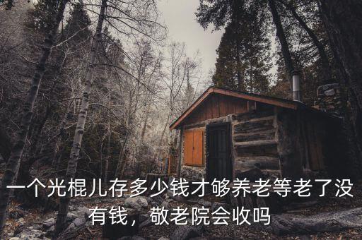 一個(gè)光棍兒存多少錢才夠養(yǎng)老等老了沒(méi)有錢，敬老院會(huì)收嗎