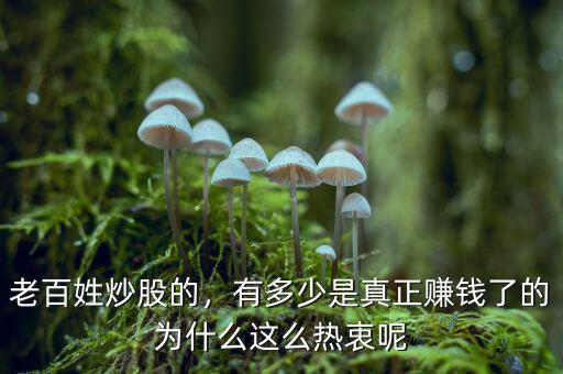 老百姓炒股的，有多少是真正賺錢了的為什么這么熱衷呢
