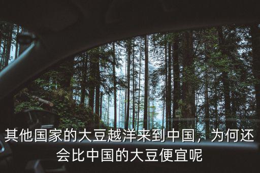 其他國家的大豆越洋來到中國，為何還會比中國的大豆便宜呢