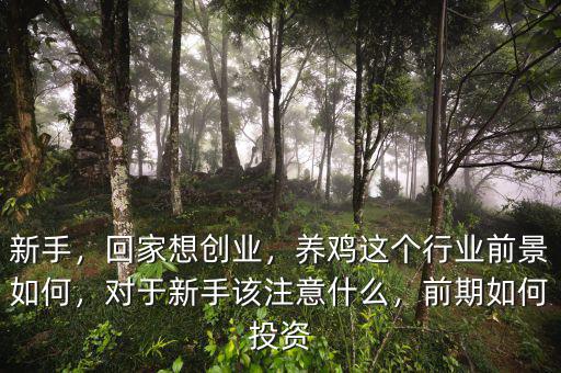 新手，回家想創(chuàng)業(yè)，養(yǎng)雞這個(gè)行業(yè)前景如何，對于新手該注意什么，前期如何投資