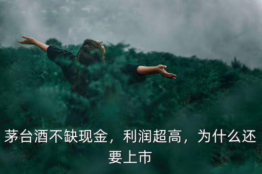 茅臺(tái)酒不缺現(xiàn)金，利潤(rùn)超高，為什么還要上市