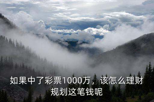 如果中了彩票1000萬(wàn)，該怎么理財(cái)規(guī)劃這筆錢呢