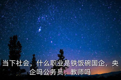 當下社會，什么職業(yè)是鐵飯碗國企，央企嗎公務員，教師嗎