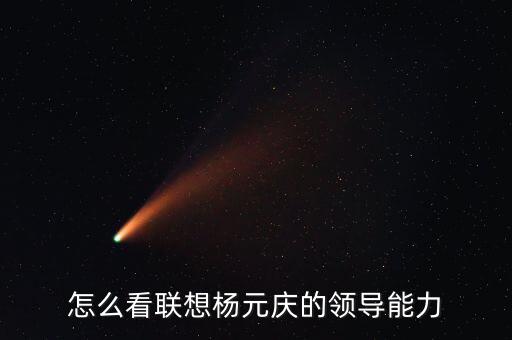 怎么看聯想楊元慶的領導能力