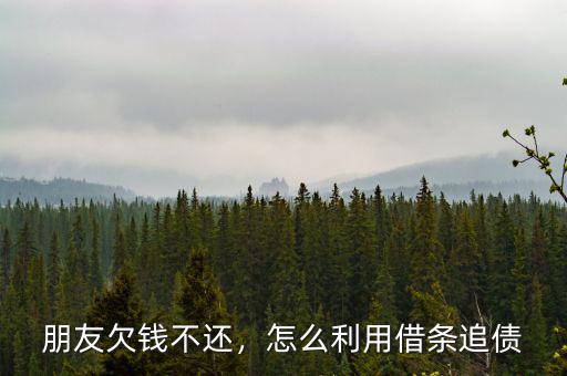 朋友欠錢不還，怎么利用借條追債
