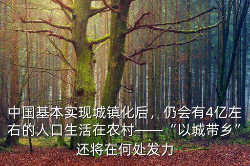 城鎮(zhèn)化后農村人干什么,中國基本實現(xiàn)城鎮(zhèn)化后