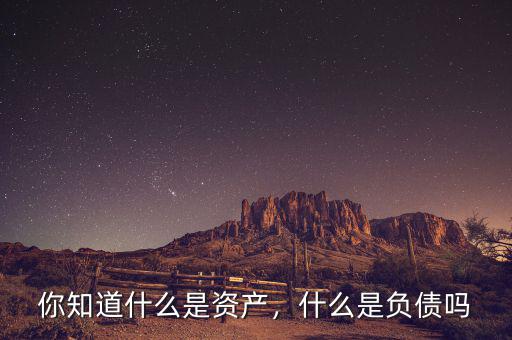 你知道什么是資產(chǎn)，什么是負(fù)債嗎