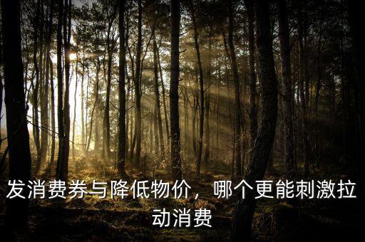 發(fā)消費券與降低物價，哪個更能刺激拉動消費