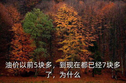 油價以前5塊多，到現(xiàn)在都已經(jīng)7塊多了，為什么