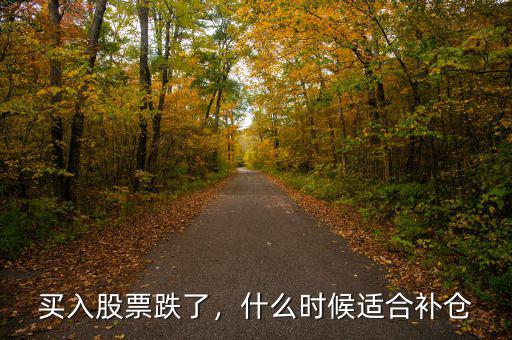 買入股票跌了，什么時候適合補倉