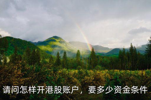 請(qǐng)問(wèn)怎樣開(kāi)港股賬戶(hù)，要多少資金條件