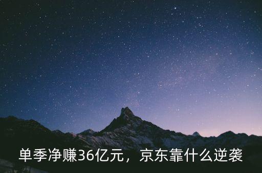 單季凈賺36億元，京東靠什么逆襲