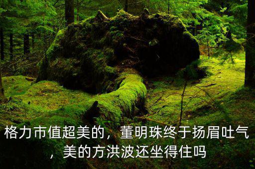 格力市值超美的，董明珠終于揚(yáng)眉吐氣，美的方洪波還坐得住嗎