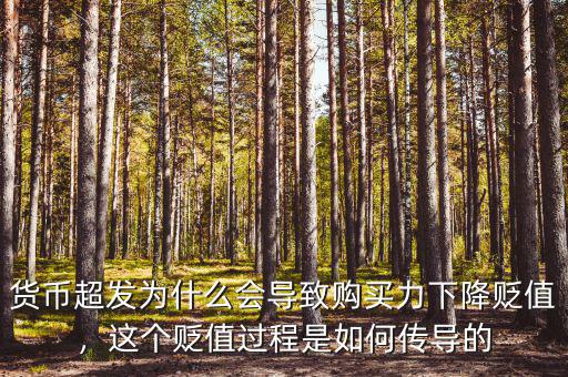 貨幣超發(fā)為什么會(huì)導(dǎo)致購(gòu)買(mǎi)力下降貶值，這個(gè)貶值過(guò)程是如何傳導(dǎo)的