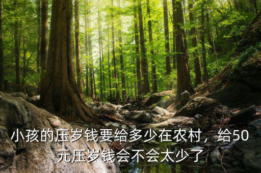 小孩的壓歲錢要給多少在農(nóng)村，給50元壓歲錢會不會太少了