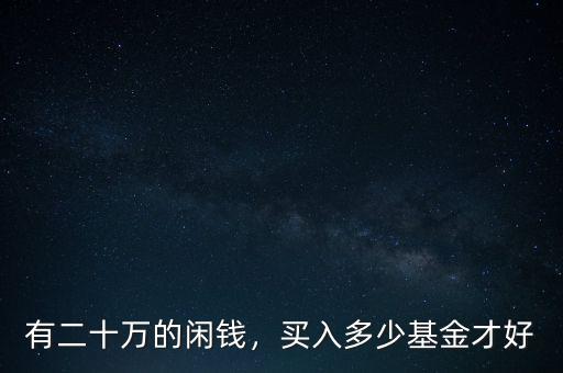 有二十萬(wàn)的閑錢(qián)，買(mǎi)入多少基金才好
