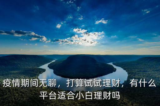 疫情期間無聊，打算試試理財，有什么平臺適合小白理財嗎