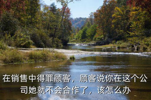 在銷售中得罪顧客，顧客說你在這個公司她就不會合作了，該怎么辦
