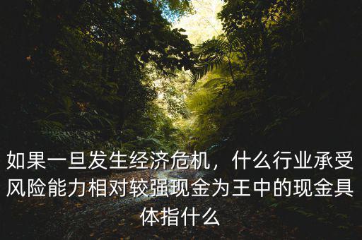 如果一旦發(fā)生經(jīng)濟(jì)危機(jī)，什么行業(yè)承受風(fēng)險(xiǎn)能力相對(duì)較強(qiáng)現(xiàn)金為王中的現(xiàn)金具體指什么