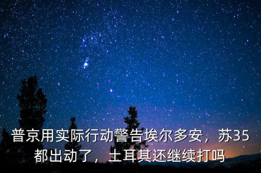 普京用實際行動警告埃爾多安，蘇35都出動了，土耳其還繼續(xù)打嗎