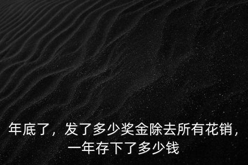 年底了，發(fā)了多少獎(jiǎng)金除去所有花銷，一年存下了多少錢
