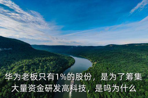 華為老板只有1%的股份，是為了籌集大量資金研發(fā)高科技，是嗎為什么