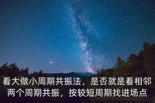 看大做小周期共振法，是否就是看相鄰兩個(gè)周期共振，按較短周期找進(jìn)場(chǎng)點(diǎn)
