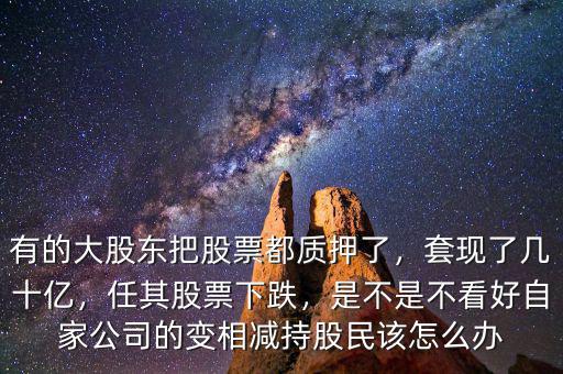 大股東為什么質押股票給個人,有的大股東把股票都質押了