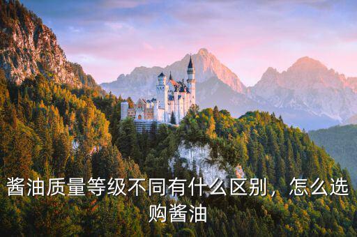 醬油質(zhì)量等級(jí)不同有什么區(qū)別，怎么選購醬油
