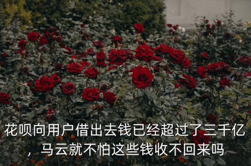 花唄向用戶(hù)借出去錢(qián)已經(jīng)超過(guò)了三千億，馬云就不怕這些錢(qián)收不回來(lái)嗎