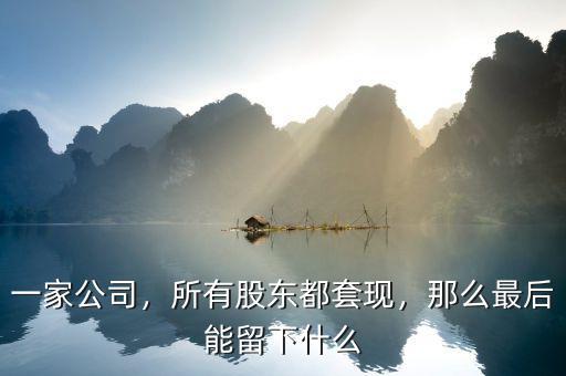 一家公司，所有股東都套現(xiàn)，那么最后能留下什么