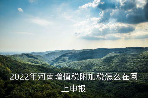附加稅在什么網(wǎng)站申報(bào)表，2022年河南增值稅附加稅怎么在網(wǎng)上申報(bào)