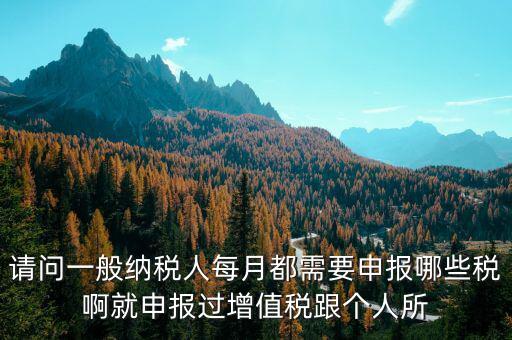 一般納稅人每月必報(bào)什么經(jīng)費(fèi)，一般納稅人每月都需要報(bào)什么稅