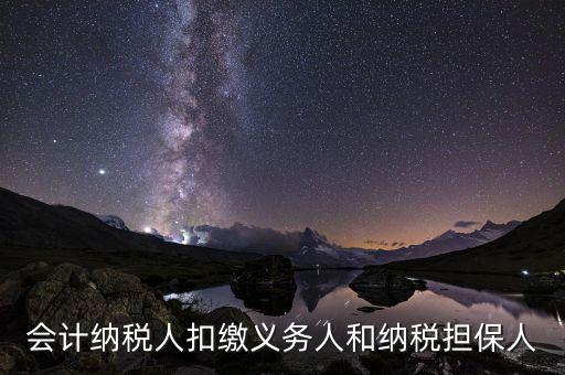 什么叫納稅擔(dān)保人，什么是納稅擔(dān)保