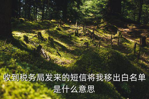 稅局白名單是什么意思，收到稅務局發(fā)來的短信將我移出白名單是什么意思