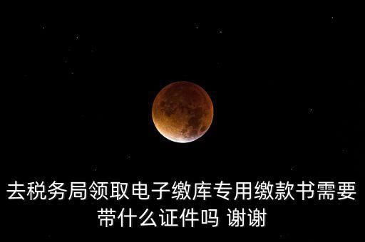 去稅務(wù)局領(lǐng)取電子繳庫(kù)專用繳款書需要帶什么證件嗎 謝謝