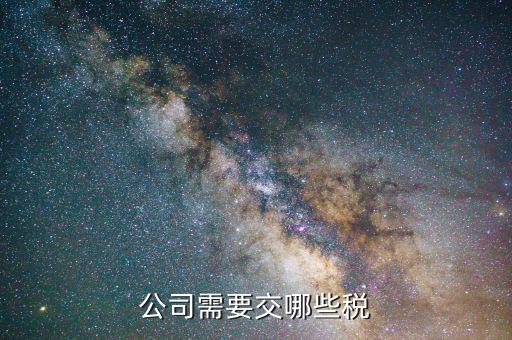 公司繳納什么稅，公司需要交哪些稅