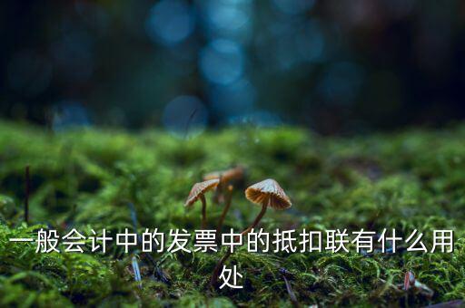 抵扣聯(lián)有什么用，一般會計中的發(fā)票中的抵扣聯(lián)有什么用處