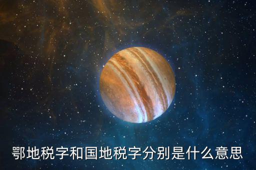 武國稅和鄂國稅有什么區(qū)別，鄂地稅字和國地稅字分別是什么意思