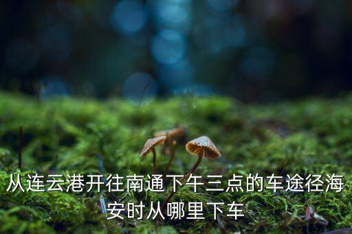 連云港到南通經(jīng)過什么地方，從連云港開往南通下午三點(diǎn)的車途徑海安時(shí)從哪里下車