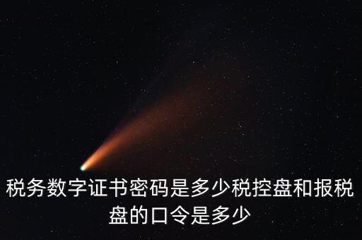 新報稅盤密碼是什么，稅務(wù)數(shù)字證書密碼是多少稅控盤和報稅盤的口令是多少