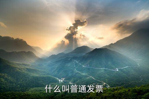 普通發(fā)票是什么，什么是普通發(fā)票
