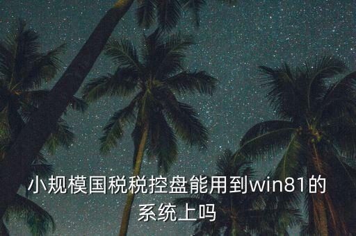 小規(guī)模國(guó)稅稅控盤能用到win81的系統(tǒng)上嗎
