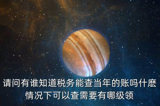 請(qǐng)問有誰(shuí)知道稅務(wù)能查當(dāng)年的賬嗎什麼情況下可以查需要有哪級(jí)領(lǐng)