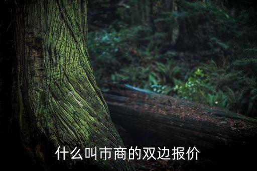 什么是雙邊定價，什么叫市商的雙邊報價