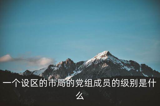 市國稅局黨組成員是什么級別，一個設(shè)區(qū)的市局的黨組成員的級別是什么