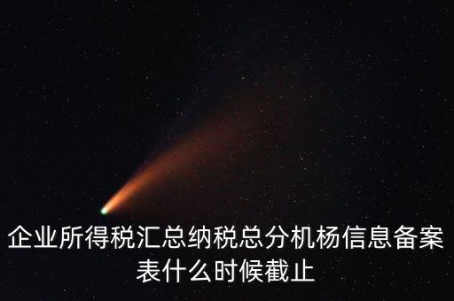 匯總所得稅備案什么時間，備案應(yīng)該在什么時候進行求解